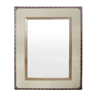 Linella Natural Linen and Cotton Mix Mirror