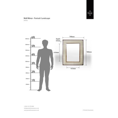 Linella Natural Linen and Cotton Mix Mirror
