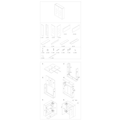 Vida 2 Door Oak Effect Wall Cabinet