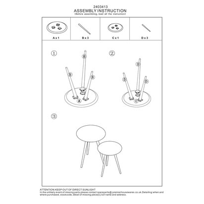 Nostra Nest Of 2 Round Tables