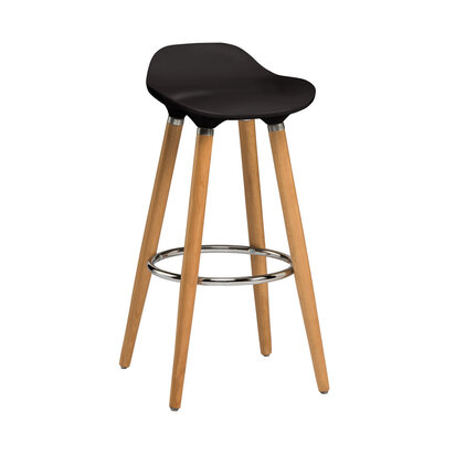 Veronmere Black Abs Beech Wood Bar Stool