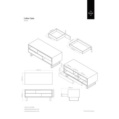 Moritz White High Gloss Coffee Table