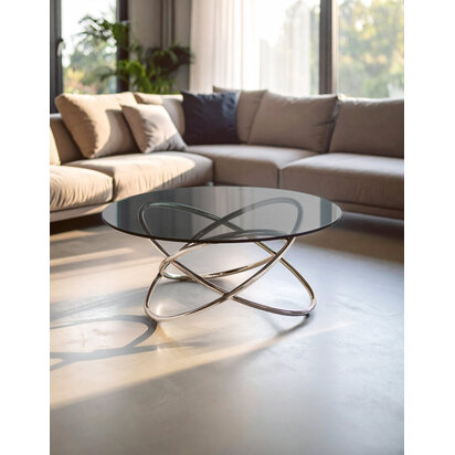 Cassy Smoked Glass Top Coffee Table