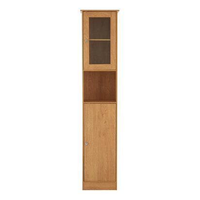 Portland Tall Oak Veneer Cabinet