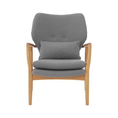 Stockholm Grey Chair With Birchwood Frame