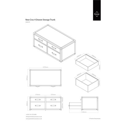 New Croc 4 Drawers Storage Trunk