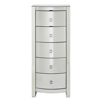 Verona Curved Tall Boy Drawers