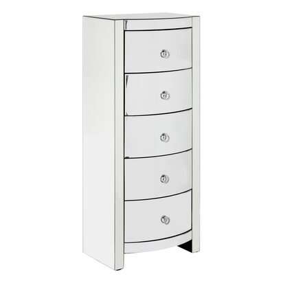 Verona Curved Tall Boy Drawers