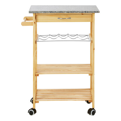 Renemont Glenn Pinewood Large Kitchen Trolley