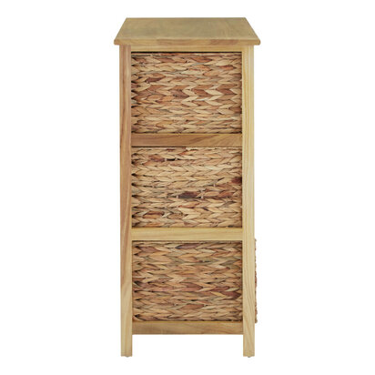 Padstow Storage Unit with 6 Water Hyacinth Drawers