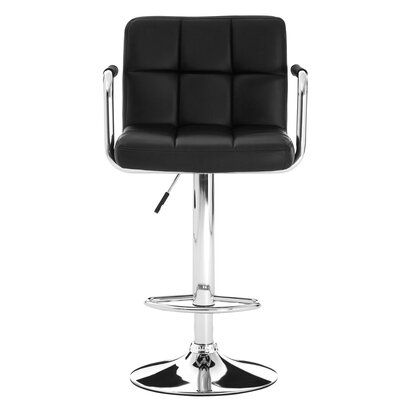 Starz Black Leather Effect Bar Chair