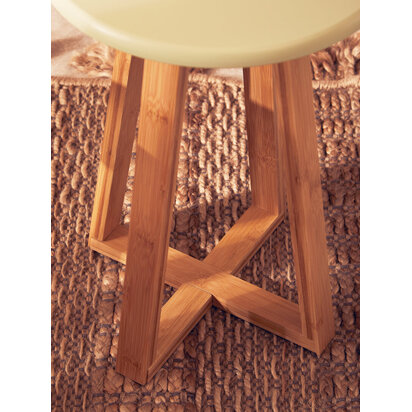 Corenmore Green and Natural Bamboo Round Stool