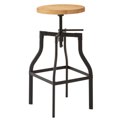New Foundry Ash Seat Bar Stool