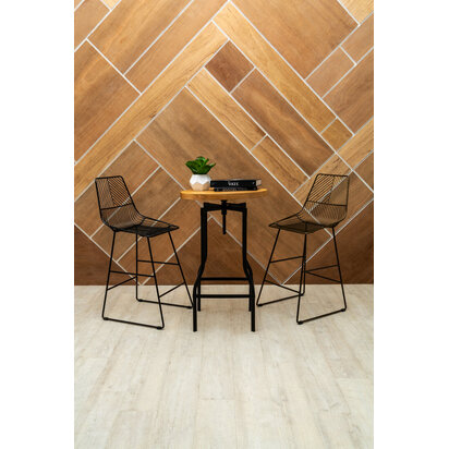 New Foundry Ash Veneer Bar Table