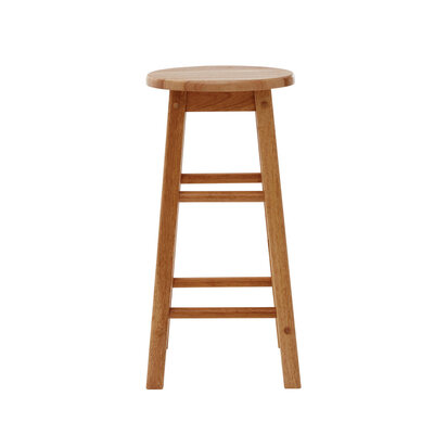 Freiton Natural Tropical Hevea Wood Bar Stool