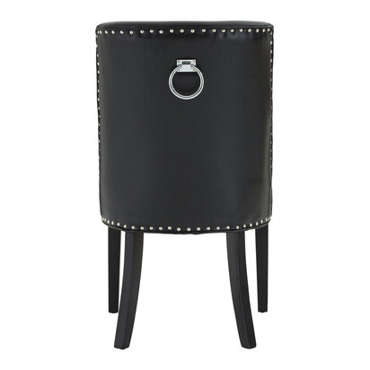 Coreywick Black Leather Effect Dining Chair