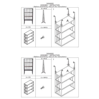 New Foundry 4 Tier Shelf Unit