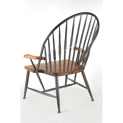 Daronhurst Walnut Wood And Metal Armchair