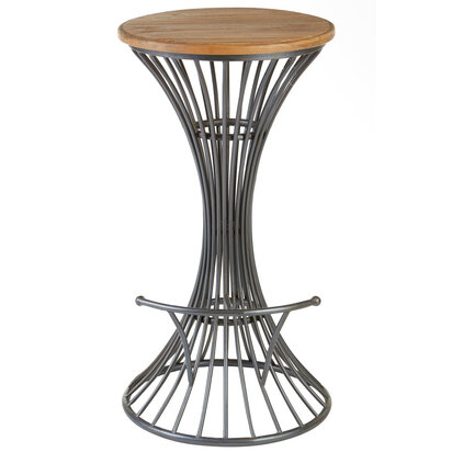 Daronhurst Elm Wood And Metal Bar Stool