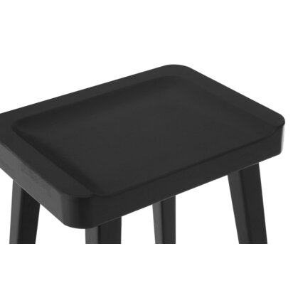 Lyon Black Oak Wood Bar Stool