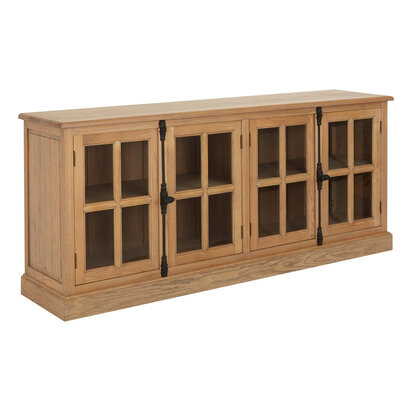 Lyon Oak Wood Sideboard with Washed Grey Finish