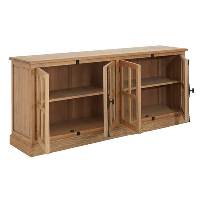 Lyon Oak Wood Sideboard with Washed Grey Finish