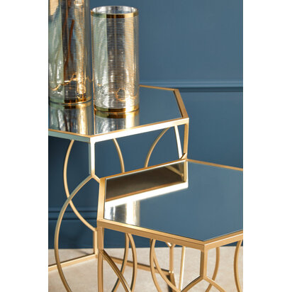 Avantis Set Of 2 Hexagon Champagne Finish Tables