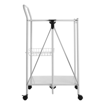 Harlow White Rectangular Folding Kitchen Trolley