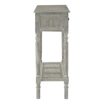 Noreton Two Drawer Grey Wash Wooden Console Table
