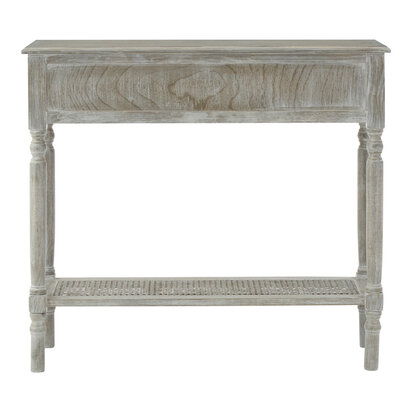 Noreton Two Drawer Grey Wash Wooden Console Table