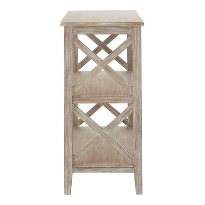 Heritage Natural Wash Two Tier Wooden Bookshelf