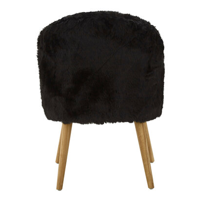 Soleyora Black Fur Effect Chair