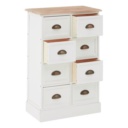Austin White 8 Drawers Chest