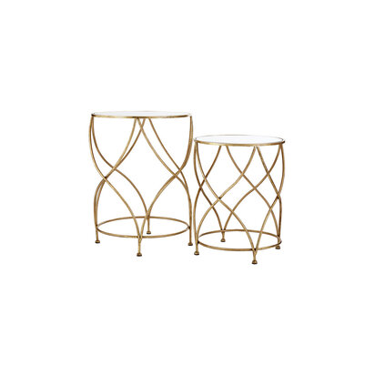 Marcia Mirrored Top Side Tables