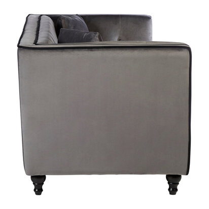 Clenham 3 Seat Grey Velvet Sofa