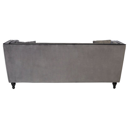 Clenham 3 Seat Grey Velvet Sofa