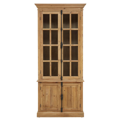 Briwell Pine Wood Four Door Tall Cabinet