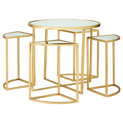 Farran Champagne Gold Set Of 5 Tables