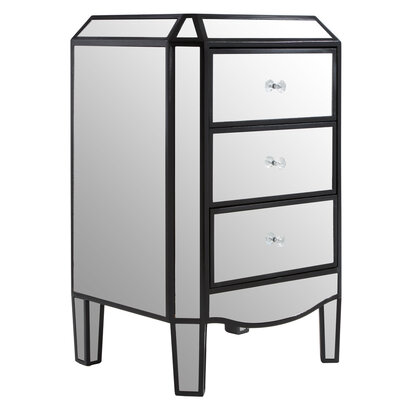 Tiffany 3 Drawer Mirrored Chest