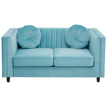 Farah Two Seat Green Velvet Sofa