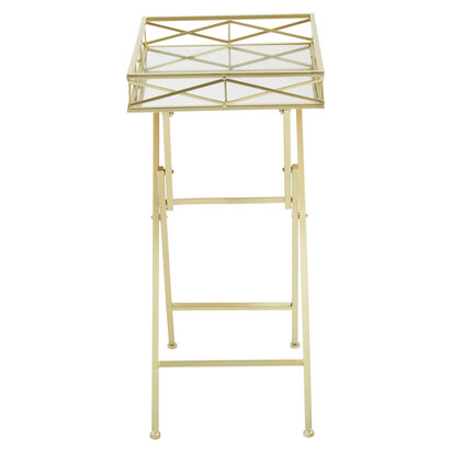 Jolie Rectangle Gold Tray Table