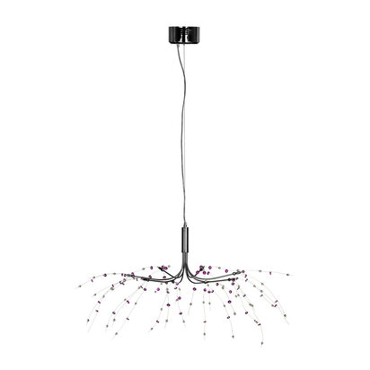 Xavia Purple and Clear 8 Light Ceiling Light