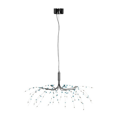 Xavia Teal and Clear 8 Light Ceiling Light