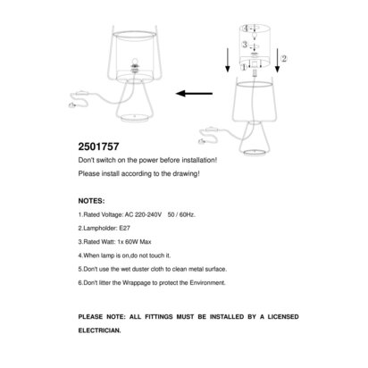 Aria Red Table Lamp