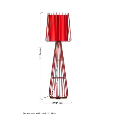 Aria Red Floor Lamp