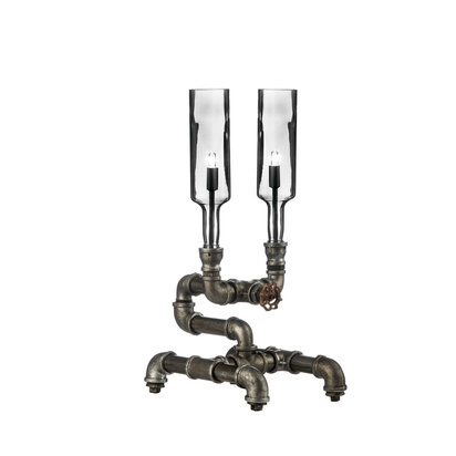 Maren Dual Industrial Bottles Table Lamp