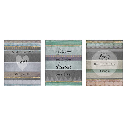 Madera Positive Typography Wall Plaques - Set of 3