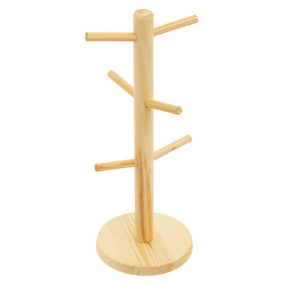 Nolan Pine Wood 6 Cup Mug Tree