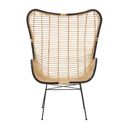 Java Natural Rattan Wingback Chair