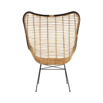Marinbourne Natural Rattan Wingback Chair
